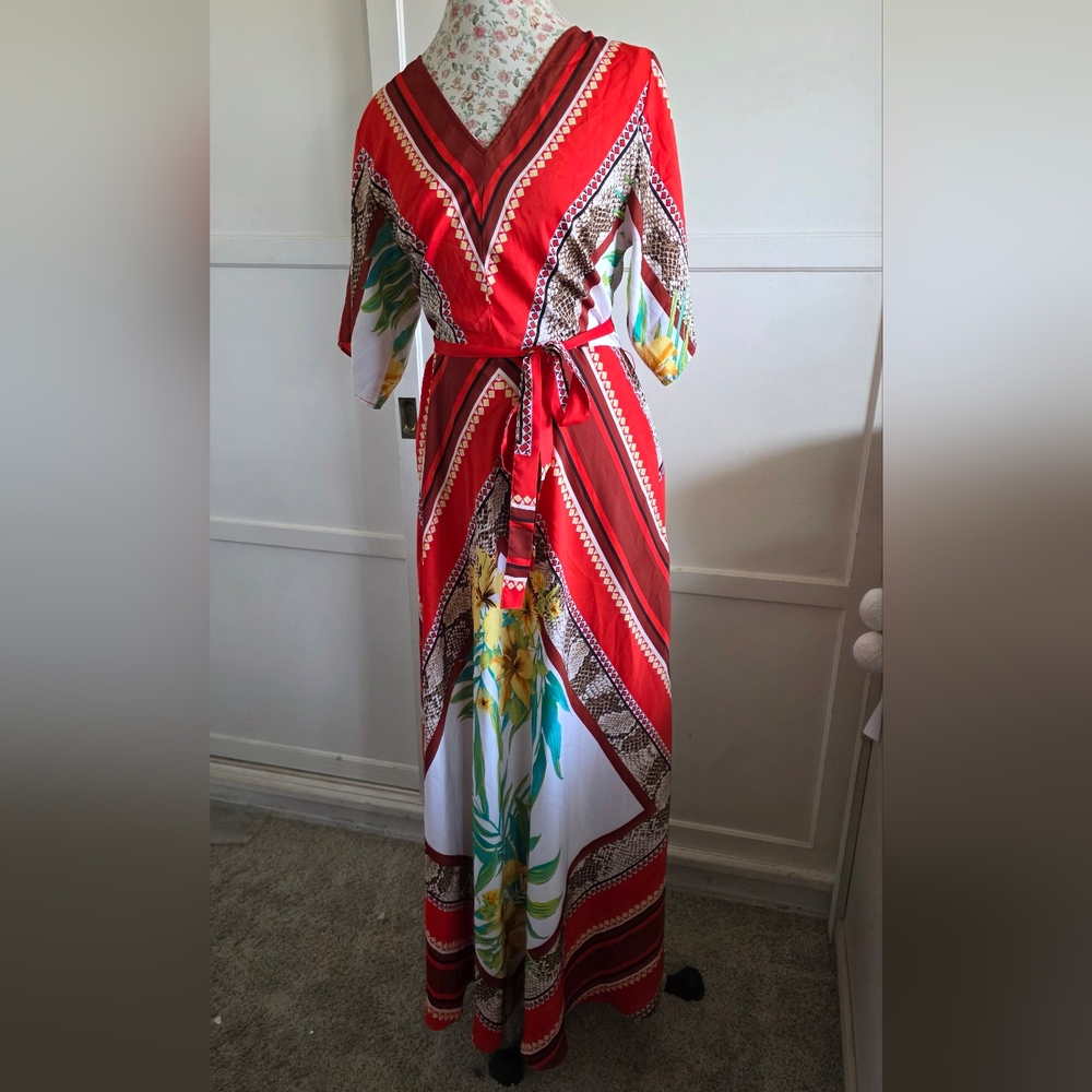 New York & Co Maxi Colorful Dress Size MEDIUM